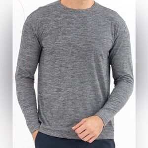 Rhone Men's NEW Heathered Gray Long Sleeve Tee